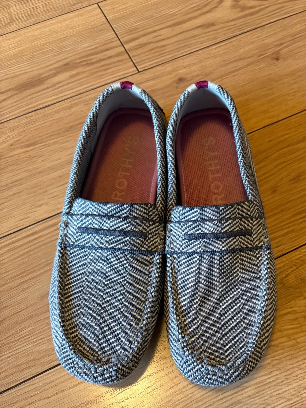 Rothy's Women's The Driver Herringbone Grey Loafers Size 8.5